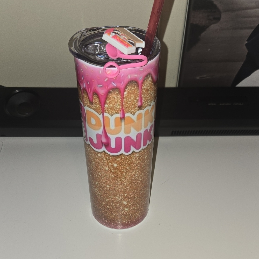 Pink and Brown Dunk Junk Tumbler
